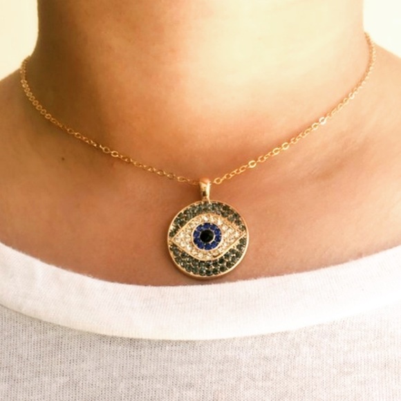 ✨New✨Protection Pave Crystal Necklace✨ - Picture 3 of 3